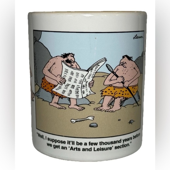 Vintage The Far Side Gary Larson 1998 Arts and eisure Coffee Cup Mug Yellow - Picture 1 of 6